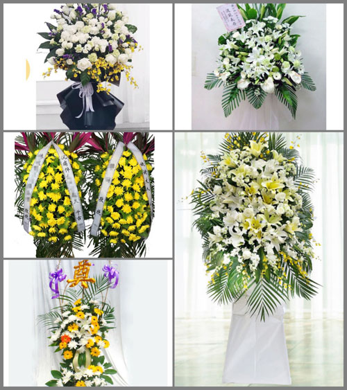 福建龙岩长汀县宣成乡白事花篮预定